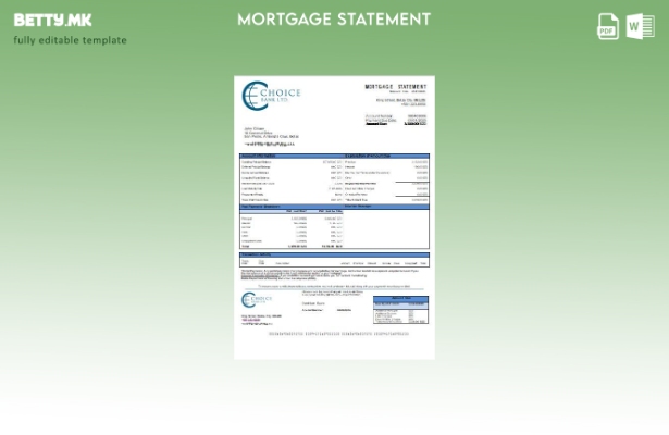 Модерен стил Шаблон за извод на хипотека од банката Избор на Белизе